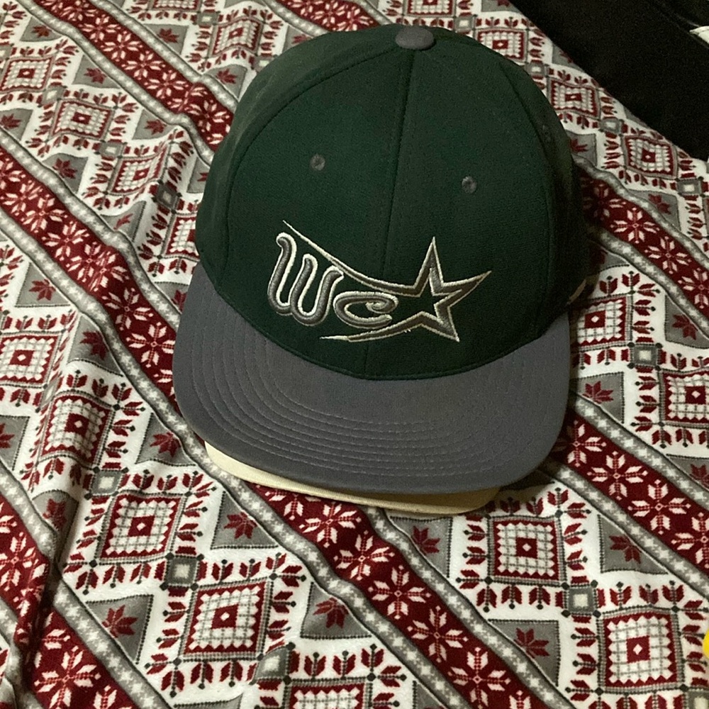 Green and Gray Cap with Embroidered Logo